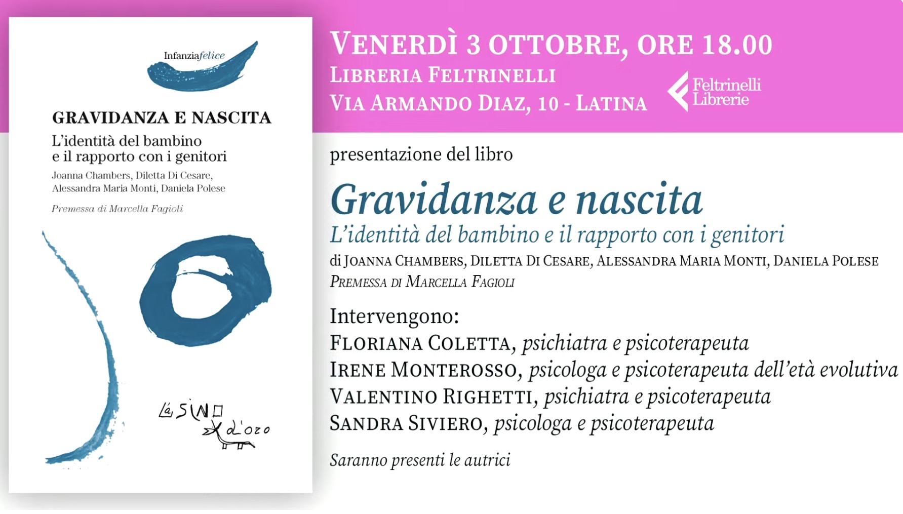 3 ottobre 2025 – Gravidanza e nascita, Feltrinelli Latina